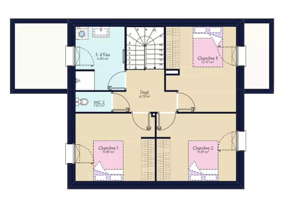 Image du modèle de maison PLAN LENA TUILE ETG