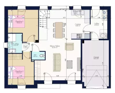 Image du modèle de maison HAWAI ARDOISE RDC