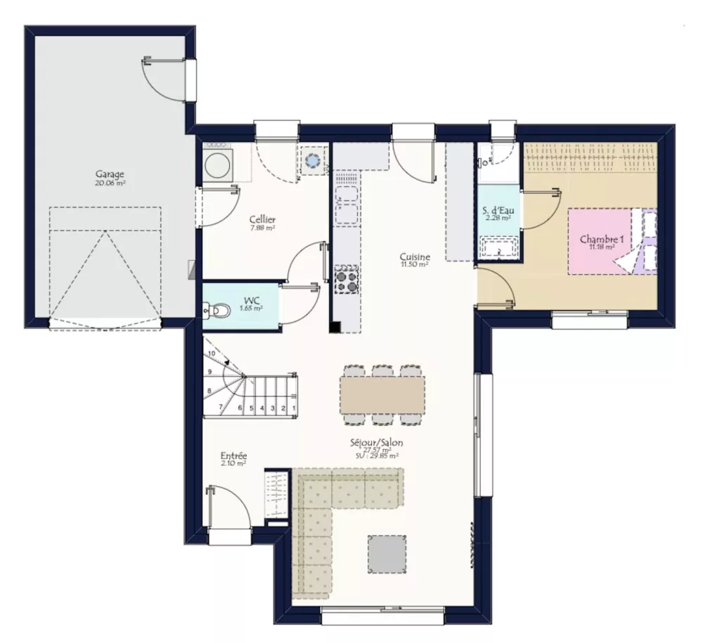 Image du modèle de maison PLAN ANDRA ACIER RDC