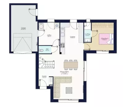 Image du modèle de maison PLAN ANDRA TUILE RDC
