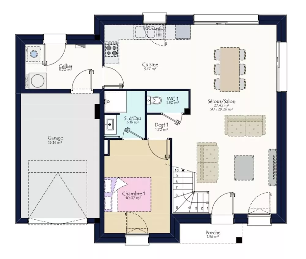 Image du modèle de maison ASSYA TUILE RDC