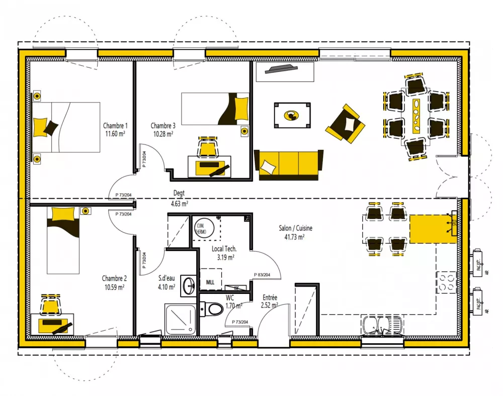 Image du modèle de maison ANOU'KA 90 - sans cotes