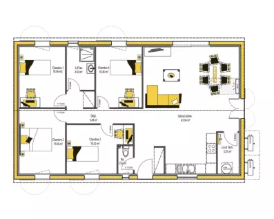 Image du modèle de maison ANOU'KA 4 100 - sans cotes