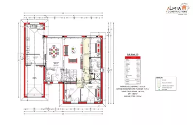 Image du modèle de maison Alpha Constructions Plan RDC