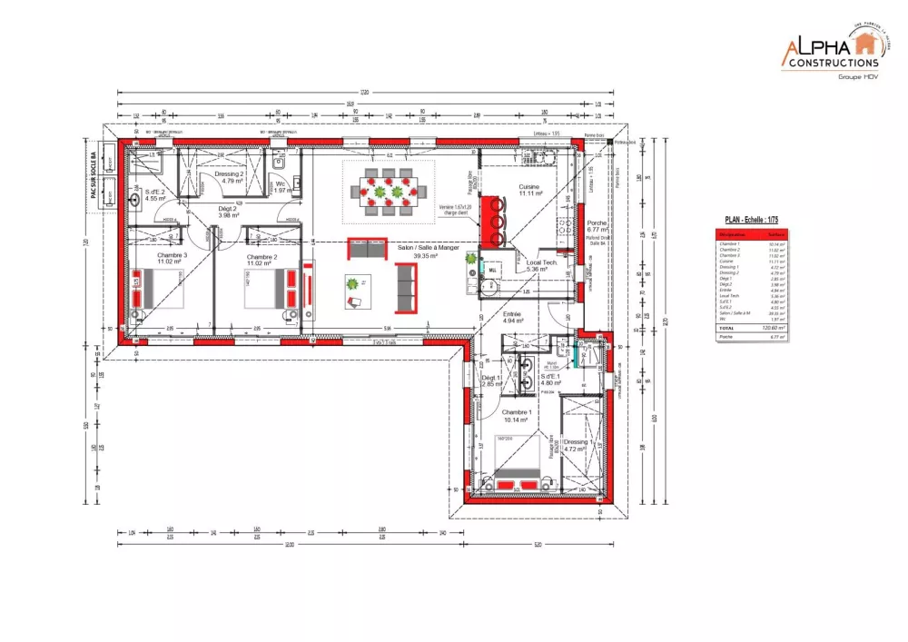 Image du modèle de maison Alpha Constructions_Plan