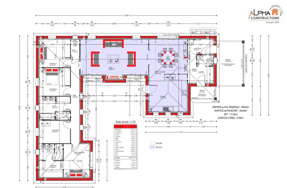 Image du modèle de maison Alpha Constructions Plan 1
