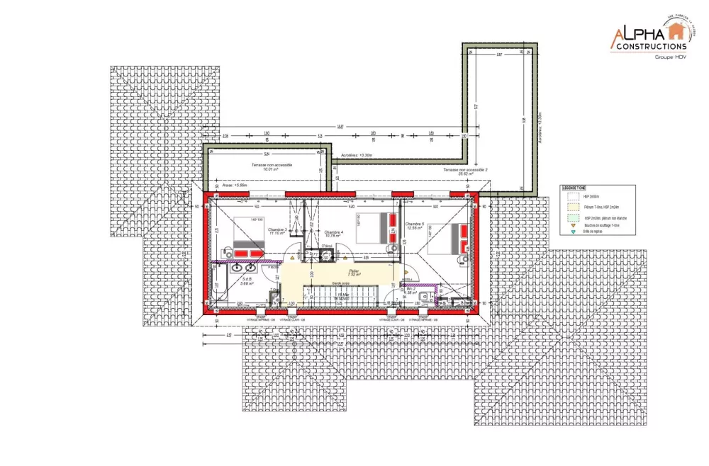 Image du modèle de maison Alpha Constructions Plan Etage