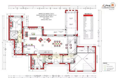 Image du modèle de maison Alpha Constructions Plan RDC