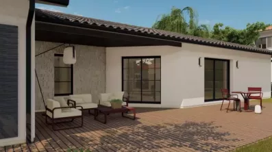 Image du modèle de maison Alpha Construcrions Panama avec garage tuile ardoise (6)