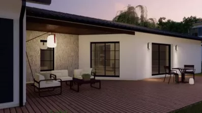 Image du modèle de maison Alpha Construcrions Panama avec garage tuile ardoise (12)