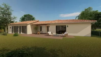 Image du modèle de maison Alpha Construcrions Panama avec garage tuile vieillie (4)