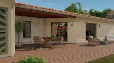 Image du modèle de maison Alpha Construcrions Panama avec garage tuile vieillie (5)