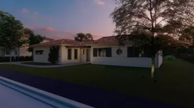 Image du modèle de maison Alpha Construcrions Panama avec garage tuile vieillie (6)