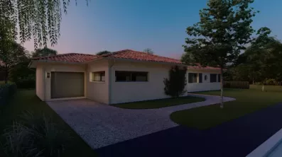 Image du modèle de maison Alpha Construcrions Panama avec garage tuile vieillie (8)