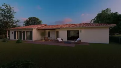 Image du modèle de maison Alpha Construcrions Panama avec garage tuile vieillie (9)