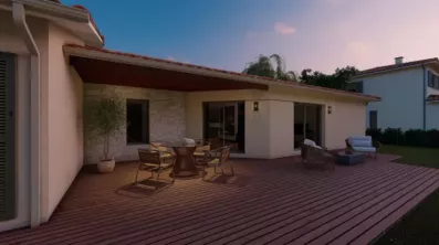 Image du modèle de maison Alpha Construcrions Panama avec garage tuile vieillie (10)