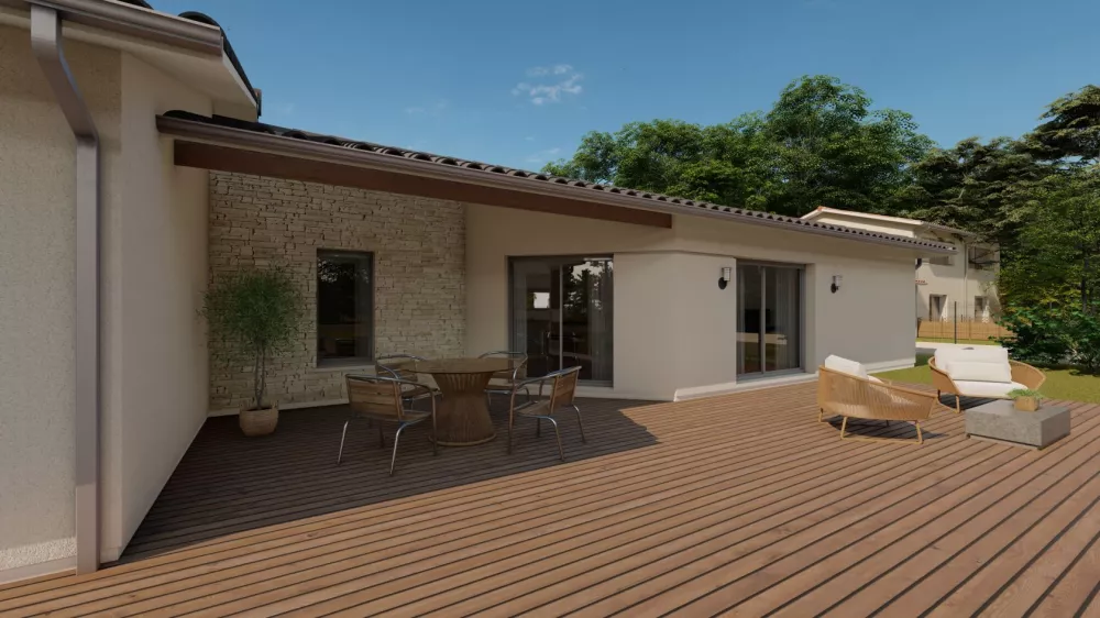 Image du modèle de maison Alpha Constructions Panama garage tuile ardoise (4)