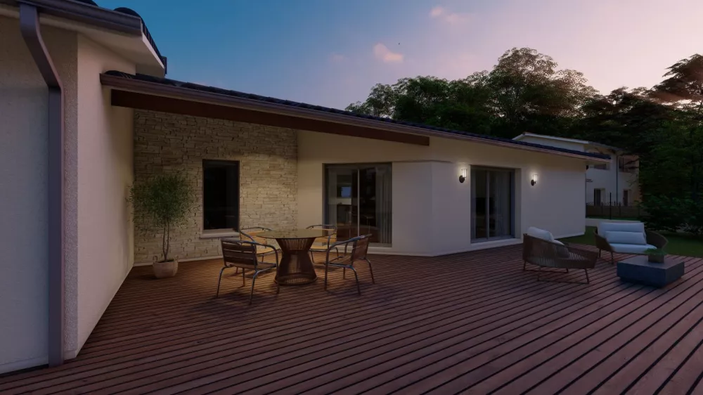 Image du modèle de maison Alpha Constructions Panama garage tuile ardoise (9)