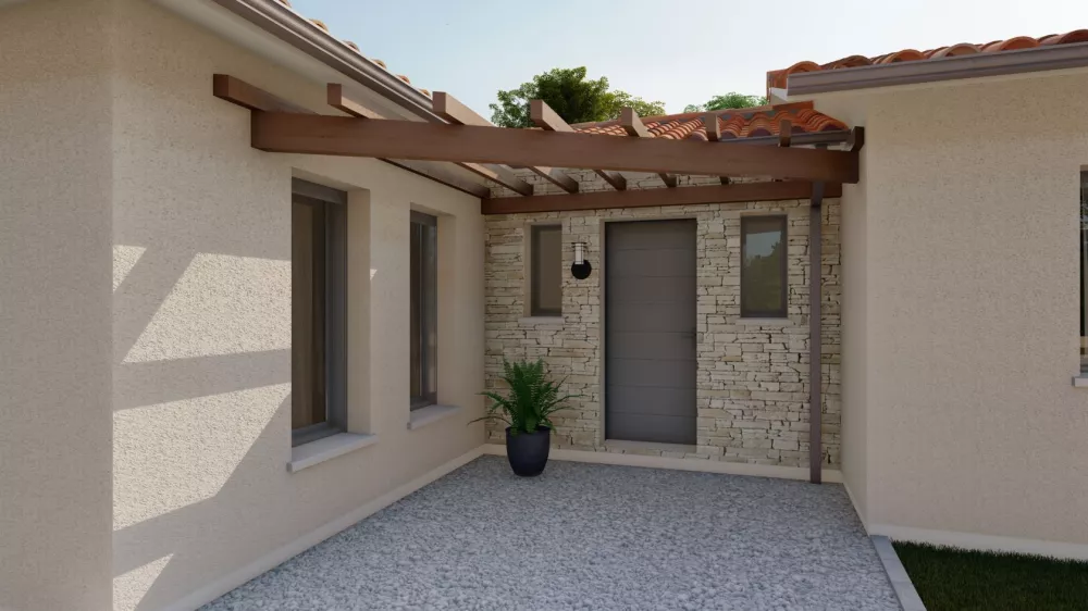 Image du modèle de maison Alpha Constructions Panama garage tuile vieillie (2)