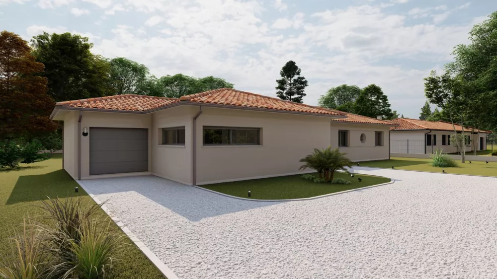Image du modèle de maison Alpha Constructions Panama garage tuile vieillie (5)