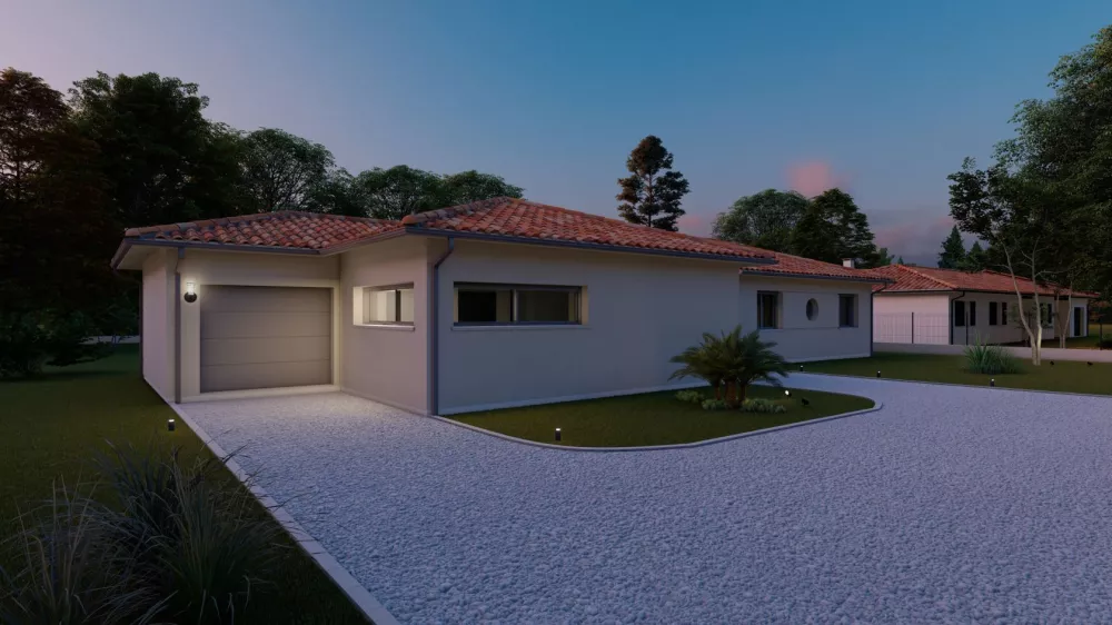 Image du modèle de maison Alpha Constructions Panama garage tuile vieillie (10)
