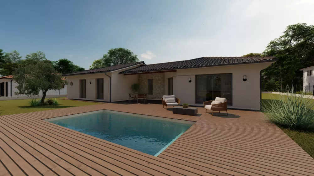 Image du modèle de maison Alpha Construcrions Panama sans garage tuile ardoise (3)