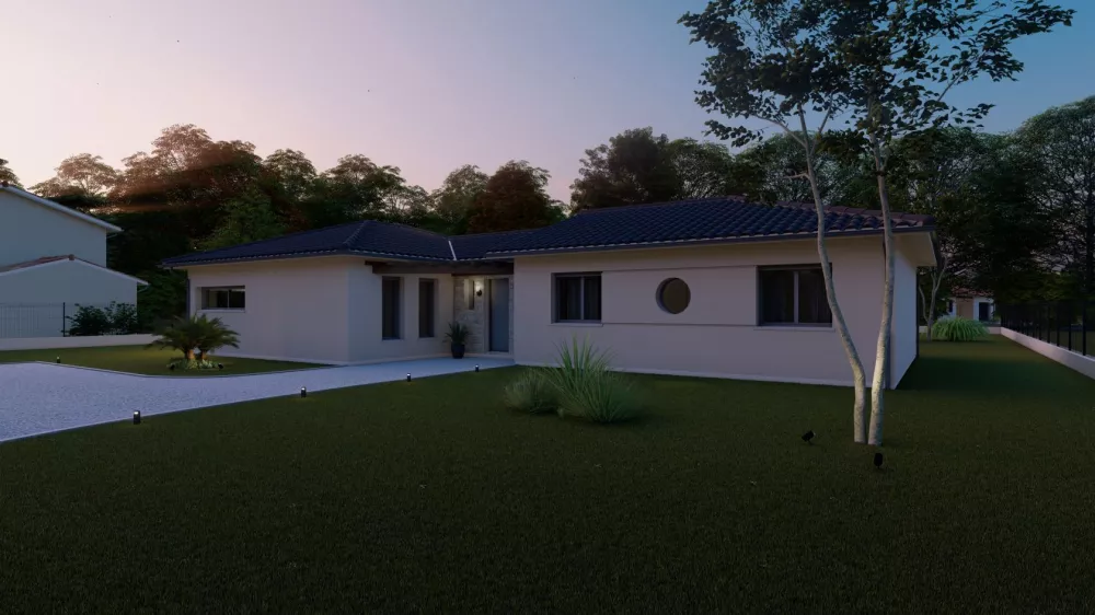 Image du modèle de maison Alpha Construcrions Panama sans garage tuile ardoise (5)