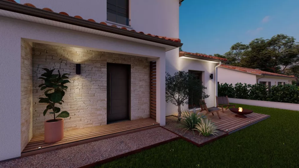Image du modèle de maison Alpha Constructions_Ext. nuit_Photo - 8