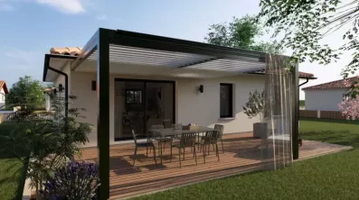 Image du modèle de maison 06. RDC 80m² - AR - Toiture 4 pans - RAL7016