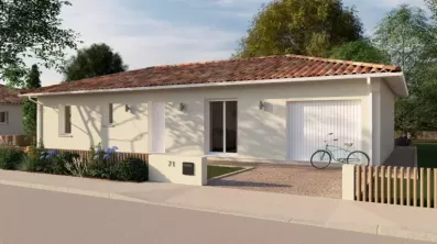Image du modèle de maison 3ch_100_Garage_V1_option men blanches_1 - Photo