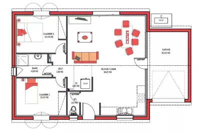 Image du modèle de maison BREVA 68 + G - sans cotes