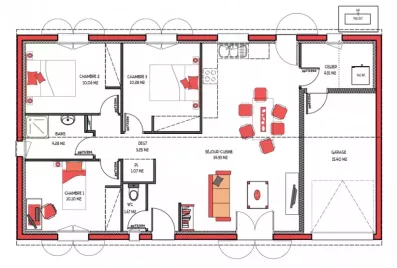 Image du modèle de maison BREVA 80 + GI - sans cotes