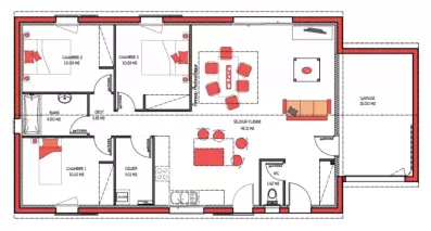 Image du modèle de maison BREVA 90 + GA - sans cotes
