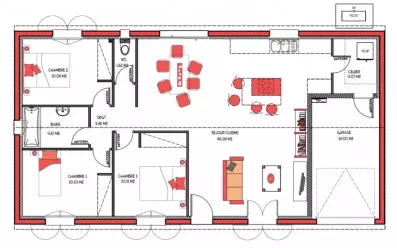 Image du modèle de maison BREVA 90 + GI - sans cotes