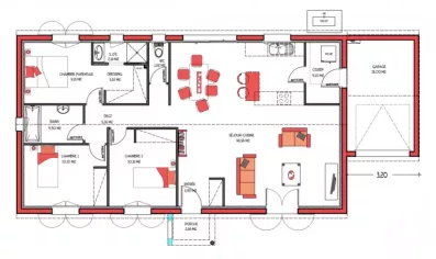 Image du modèle de maison BREVA 100 SUITE + GA - sans cotes