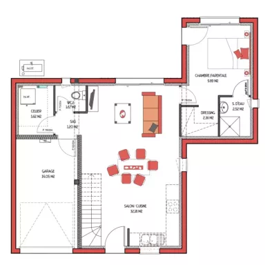 Image du modèle de maison EVOLYS 2 - SUITE 81 + G RDC - sans cotes