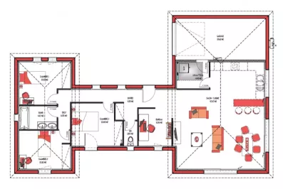 Image du modèle de maison HEVA 106 + G - sans cotes