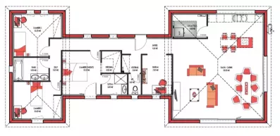 Image du modèle de maison HEVA 122 - sans cotes