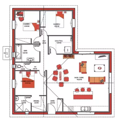 Image du modèle de maison ILLIADE 100 - sans cotes