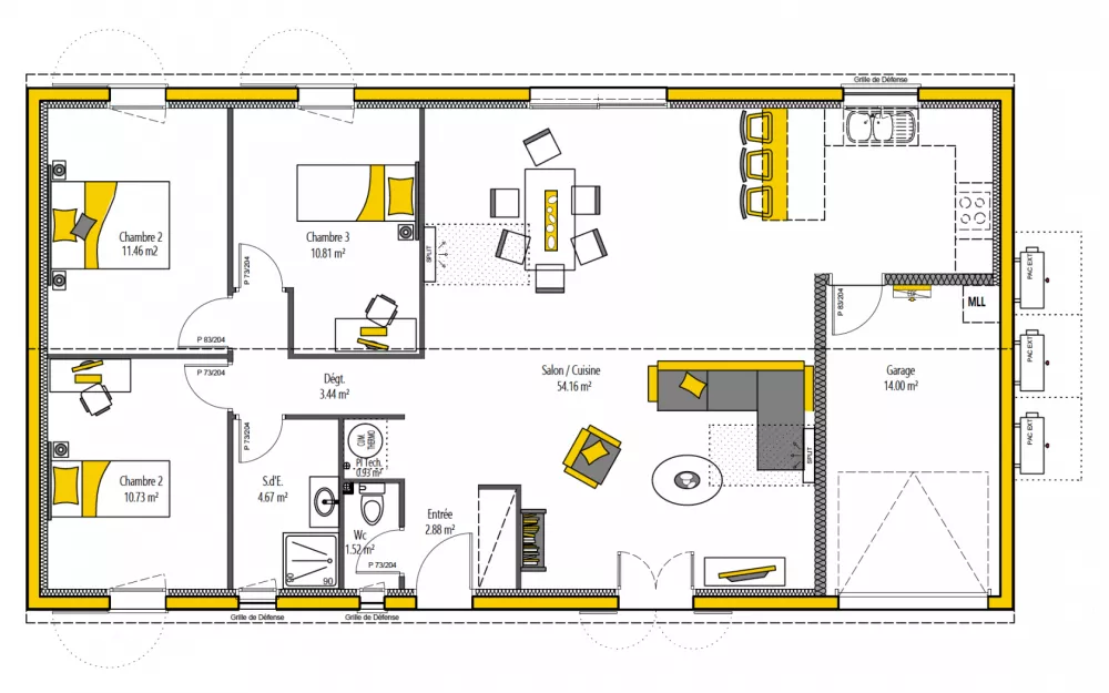 Image du modèle de maison ANOU'KA 3 100 + G - sans cotes