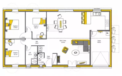 Image du modèle de maison ANOU'KA 3 100 + G - sans cotes