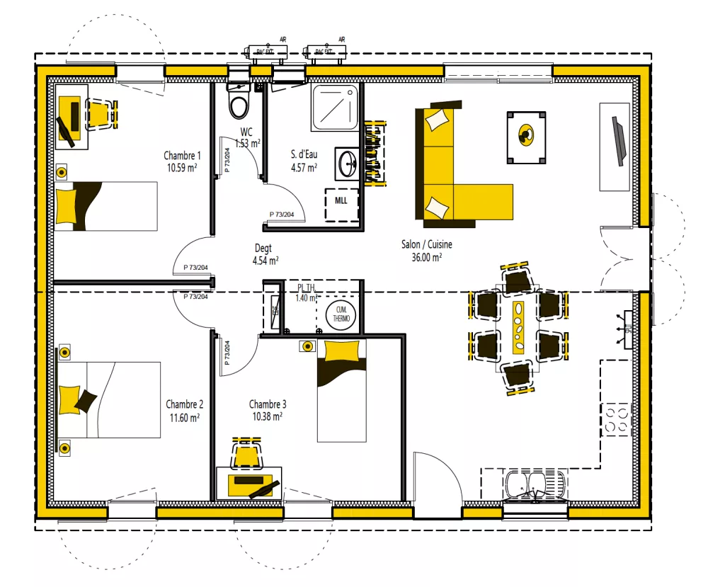 Image du modèle de maison ANOU'KA 80 - sans cotes