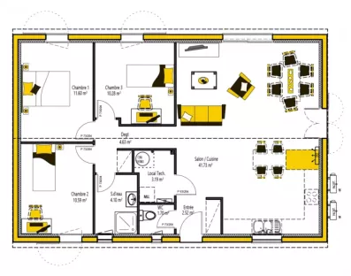 Image du modèle de maison ANOU'KA 90 - sans cotes