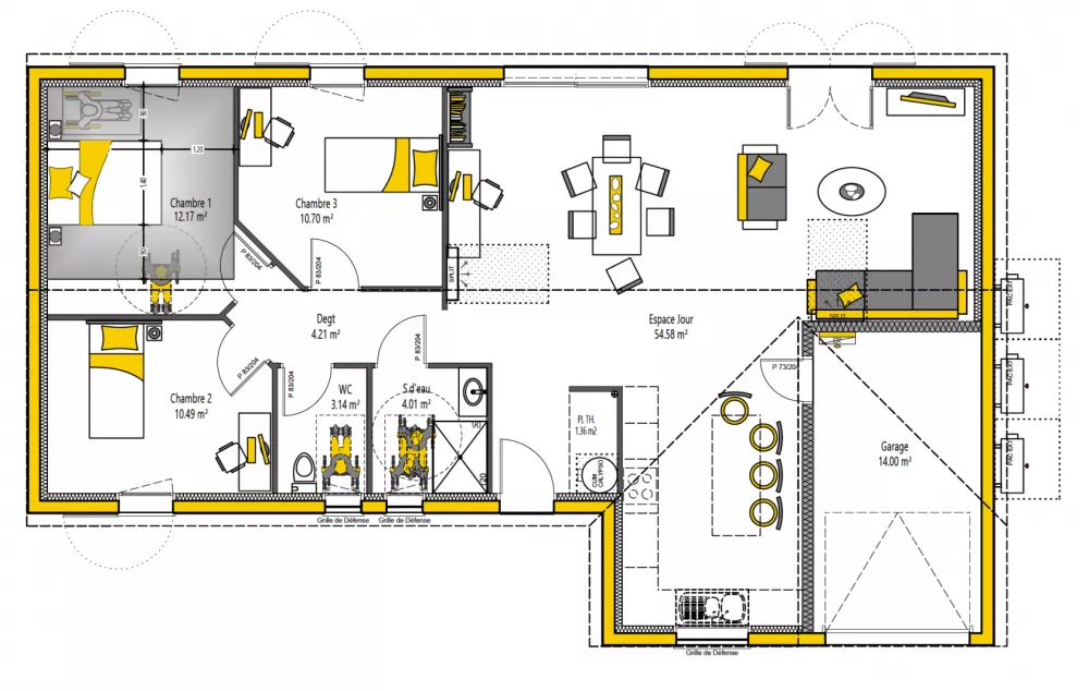 Image du modèle de maison ONE'KA 100 + G - sans cotes