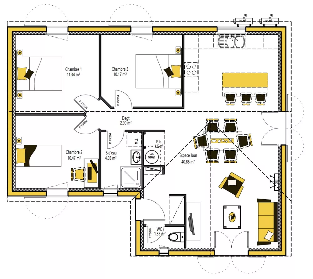 Image du modèle de maison ONE'KA 82 - sans cotes