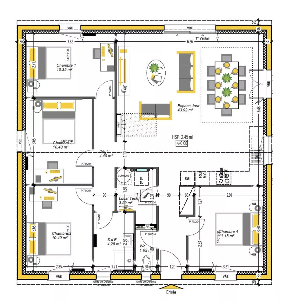 Image du modèle de maison CUB'KA 4CH100 - sans cotes