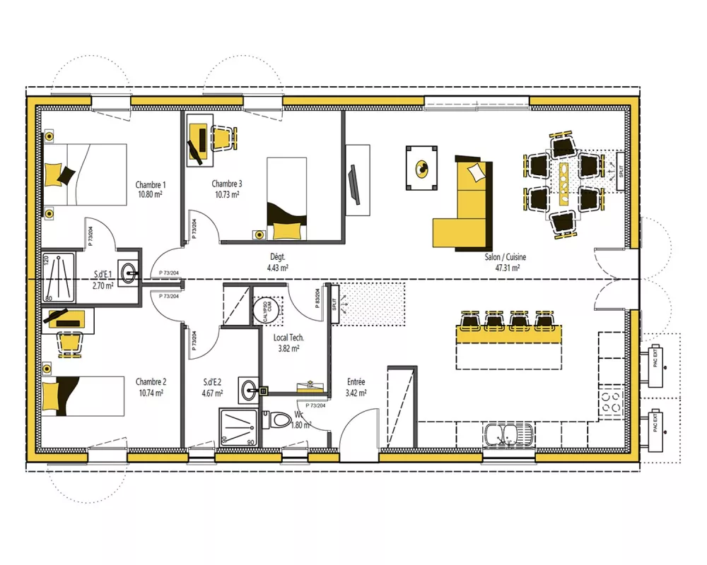 Image du modèle de maison ANOU'KA 2 + S 100 - sans cotes