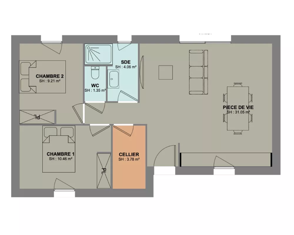 Image du modèle de maison Boréa plan