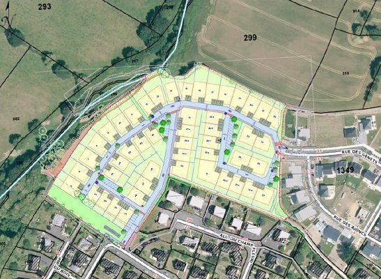 Image du terrain Terrain à bâtir de 332 m² à SAINT-AUBIN-DES-LANDES (35)