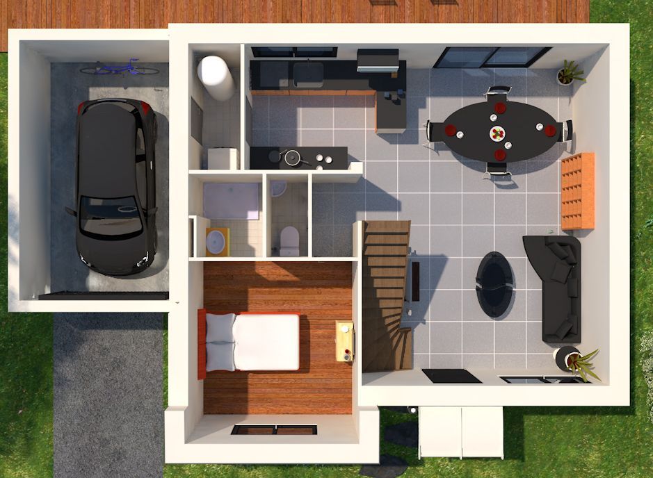 Image du modèle de maison AXCE'S 17 V3 GG Pers_RDC